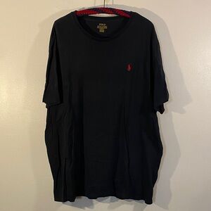 Polo by Ralph Lauren Black Short-Sleeve Crewneck Tee with Red Pony Logo